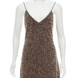 Alice + Olivia Taupe/Gold Dress sz 8 NWT